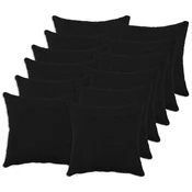 vidaXL Prevleka za blazino 12 pcs HEERLEN Črna 50 x 50 cm Bouclé