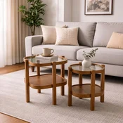 Hanah Home set od 2 umetnutih stocica Alaska 2, orah