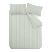 Zelena enojna posteljnina 135x200 cm Epping Textured Stripe – Catherine Lansfield