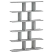 vidaXL Stenska polica Siva Sonoma 70 x 17 x 101 cm Predelan les