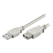 Logo Podaljševalni kabel USB (2.0), USB A moški - USB A ženski, 5 m, siv, IZPREDAJ