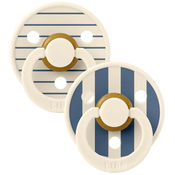 BIBS STUDIO Varalica Pin Ivory Steel Blue, 0-6m, 2 komada, Bež-plave