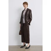 Medicine ohlapne hlače ženske iz imitacije usnja