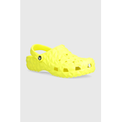 Natikači Crocs Classic Geometric Clog rumena barva, 209563
