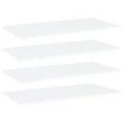 Police za knjige 4 kom bijele 80x20x1,5 cm konstruirano drvo