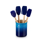 Kuhinjski pripomočki, set 4 kosov, s stojalom, AZURE, Le Creuset