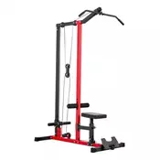 VEVOR Lat naprava za poteg navzdol 2-v-1 veslaški kabel 1370x720x2080 mm črna