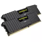 Corsair DDR4, 3200MHz 64GB 2x32GB DIMM, Unbuffered, 16-20-20-38, XMP 2.0, Vengeance LPX black Heatspreader, Black PCB, 1.35V - CMK64GX4M2E3200C16