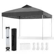 Northix Pop up paviljon 3x3 m vodoodporen UV50 siva nastavljiv