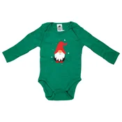 Otroški bodi z dolgimi rokavi CHRISTMAS BOYS zeleni - različne velikosti Velikost: 74 - 80