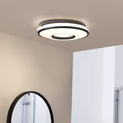 Lindby LED stropna svetilka Furgo, srebrna/bela, plastika, IP44 - Kopalnica - Sodobni - srebrna, bela - Kovina