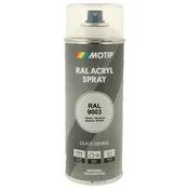 Industrijski akrilni lak sprej RAL HG 400ml Motip - RAL 9003 signalno bela