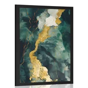 Plakat zeleni marmor - 20x30 black