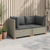2 kos Ratan lounge set s blazinami GENDT Naravni rattan