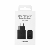 Samsung brzi punjac EP-TA220NBE 35W DUO(USB-C,USB-A): crni