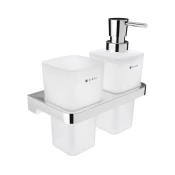 NIMCO MA 2905831H-26 - Stenski dozirnik za milo in toothbrush stand MAYA 290 mm