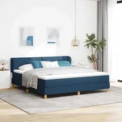 vidaXL vidaXL Boxspring postelja z vzmetnico - Modra, 180x200 cm, Tkanina, (22052307)