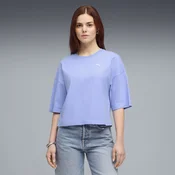 PUMA WARDROBE Essentials Oversized Short Tee Women, Clothing, Intense Lavender, L