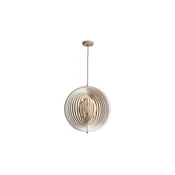 Drveni luster na sajli 1xE27/60W/230V O 43,5 cm masiv/furnir/bukva/kaucukovac