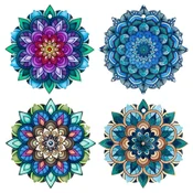 Signes Grimalt Mandala Trivet Set 4U Modra