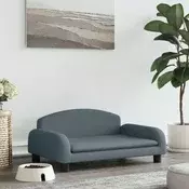 Vidaxl vidaXL Pasja postelja, temno siva, 70x45x30 cm, prevlečena s tkanino