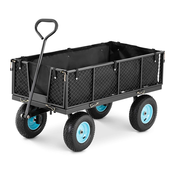 NEW Zložljivi vrtni voziček s ponjavo za prevoz zemlje in gnojil do 550 kg