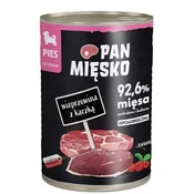 Pan Mięsko Mr. Meat | Mokra hrana za mladičke | 400 g pločevinka - Svinjina z raco 400 g