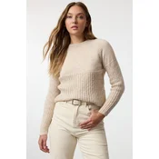Trendyol Stone Soft Texture Knit Detailed Knitwear Sweater