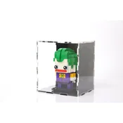 Vitrina za Lego Brickheadz, zaščita pred prahom in UV-žarki, črno ozadje