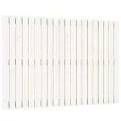 Vidaxl Stensko posteljno vzglavje belo 127,5x3x90 cm trdna borovina