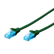 Digitus LAN (RJ45) Omrežni Priključni kabel CAT 5e U/UTP [1x Moški konektor RJ45 - 1x Moški konektor RJ45] 5 m Zelena Zviti pari Digitus