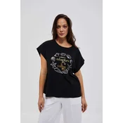 Marisse Womens T-Shirt L-Ts-4088 Black