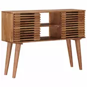 vidaXL Konec mize s shranjevanjem z vrati Naravna 100 x 30 x 75 cm
