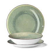 Evviva 18-delni set krožnikov Rainbow/zelen/porcelan, (5000199228)