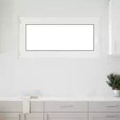 vidaXL Okno za klet RISOR Bela 120 x 60 cm PVC in steklo