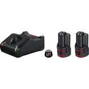 BOSCH Professional začetni komplet: 2xlitij-ionska baterija 12V + hitri polnilnik (1600A019R8)