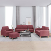 vidaXL vidaXL Sedežna garnitura 4-delna z blazinami vinsko rdeče blago, (20925628)