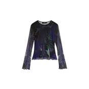 Desigual Majica turkizna / vijolično modra / črna