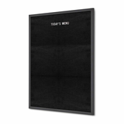 neonart Oglasna tabla 60x80cm, s črkami – lesena, črna