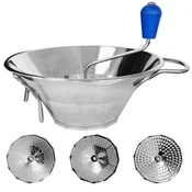 Manual mash maker device with 3 sieves, 36.2 cm, stainless steel - de