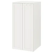 SMASTAD/PLATSA Garderobna omara, bela bela/z okvirjem, 60x57x123 cm