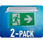 V-TAC Zasilna svetilka 16xLED 2W, 160lm, vgradna, SAMSUNG CHIP, 6000K/2-PACK!