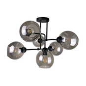 Nadgradni luster OSMO 6xE27/60W/230V crna