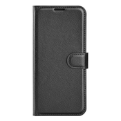 Etui Litchi za Motorola Moto G22 - črn