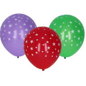 Napihljiv balon 30 cm - set 5 kom, potisk zvezdic