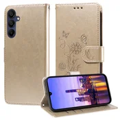 Eleganten etui ovitek za Samsung A16, A17 in A26, Gold, metulji