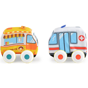 Set mekih igračaka Huanger - Inercijski automobili, ambulanta i paviljon