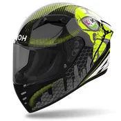 AIROH integralna motoristicka kaciga CONNOR Gamer, crna-siva-fluo žuta