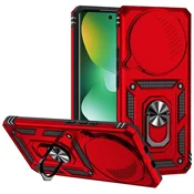 GS Oklepni ovitek za Xiaomi Redmi Note 15 4G, CamShield Slide, rdeč
