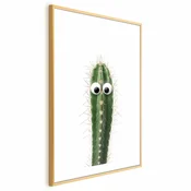 Plakat - Living Cactus 40x60 Zlatni okvir s margom